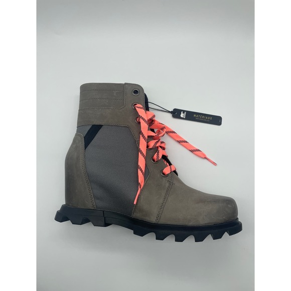 NWT Sorel Joan of Arctic Waterproof Wedge III Lexie Bootie Quarry Sz 9.5 Grey - Picture 2 of 13